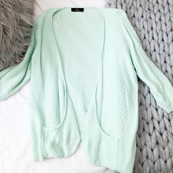 mint cardigan